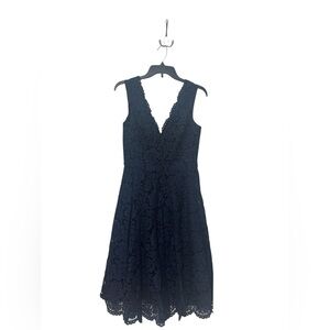 Vera Wang Midnight Blue Lace Mini Dress
